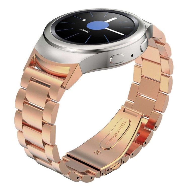 Pulseira De Relógio De Aço Inoxidável Com Conector Para Samsung Gear S2 R720 / Engrenagem S2 R730 - Rosa Ouro-2