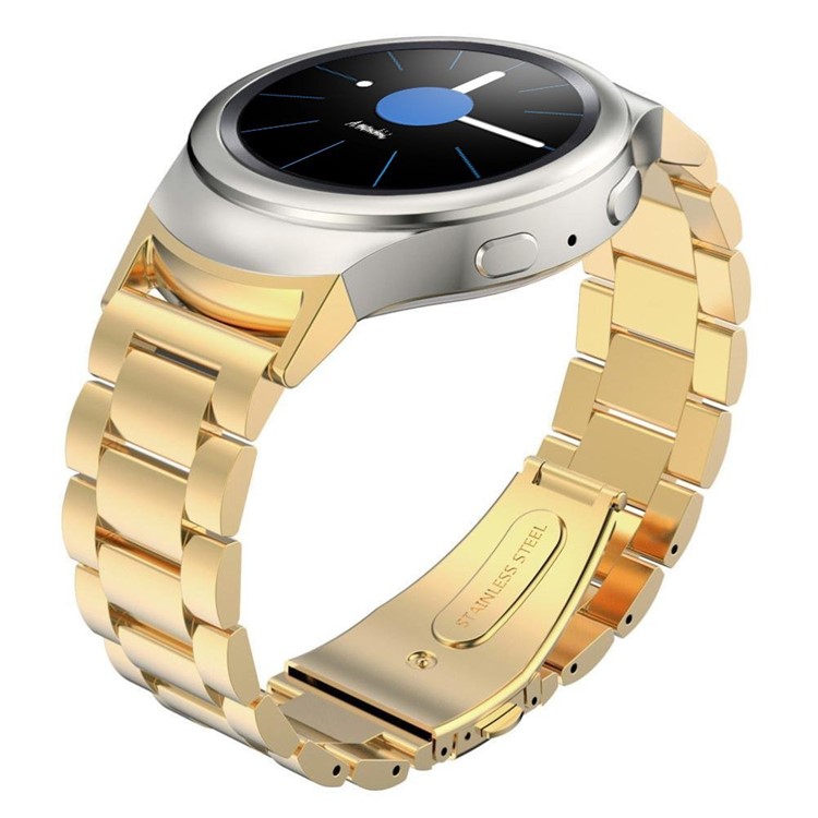 Stainless Steel Watch Strap Replacement with Stainless Steel Connector for Samsung Gear S2 R720 / Gear S2 R730 - Gold-3