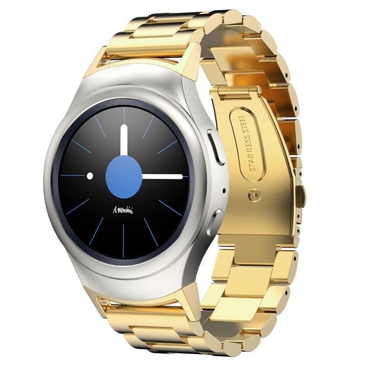 Stainless Steel Watch Strap Replacement with Stainless Steel Connector for Samsung Gear S2 R720 / Gear S2 R730 - Gold-4