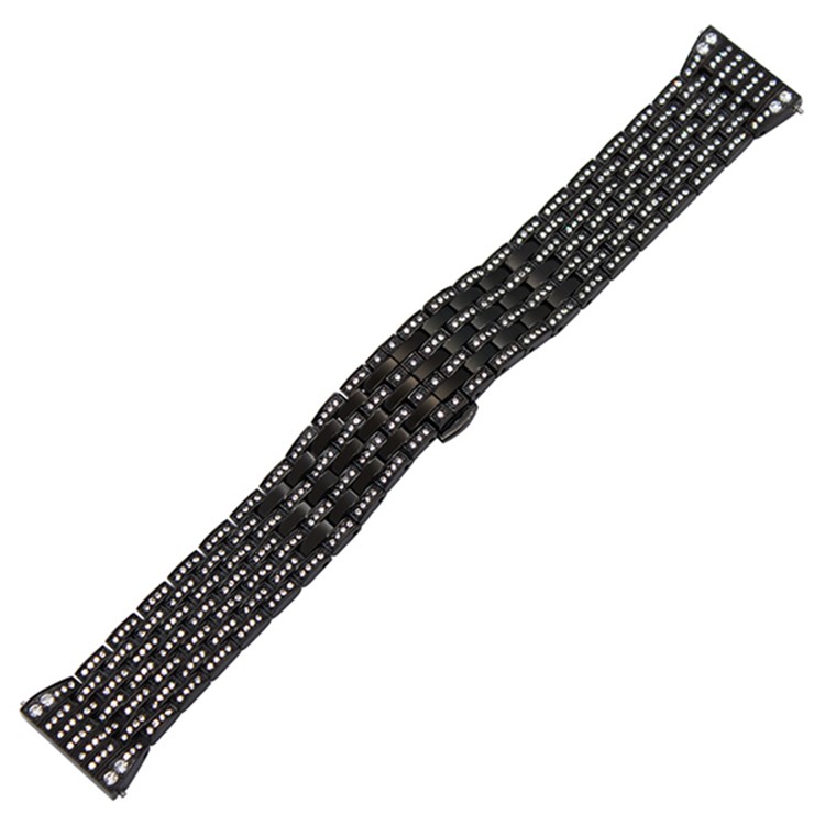 Rhinestone Decor Stainless Steel Watch Band for Huawei Watch 2 - Black-3