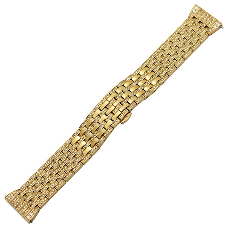 Rhinestone Decor Stainless Steel Watch Wrist Band for Huawei Watch 2 - Gold-4