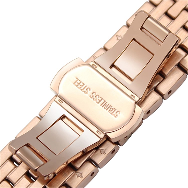 Shiny Rhinestone Decor Stainless Steel Watch Strap with Butterfly Buckle for Samsung Gear S2 Classic - Rose Gold-9