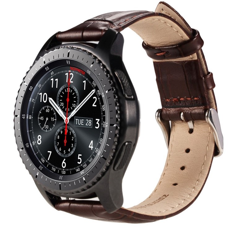 Crocodile Texture PU Leather Watch Band Replacement for Samsung Gear S3 Frontier / S3 Classic - Brown-2