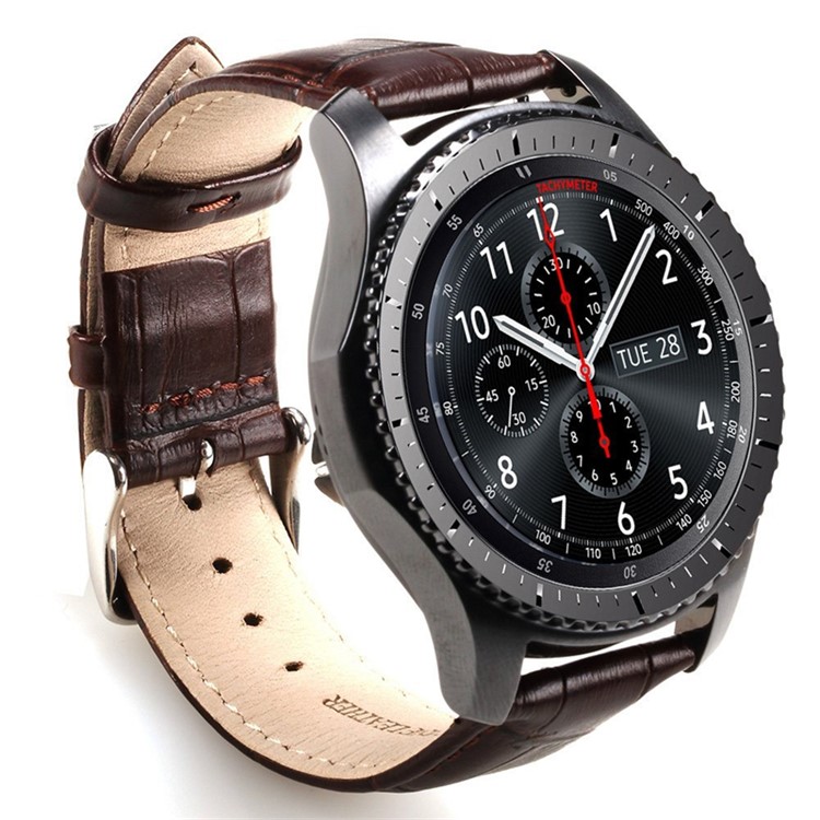 Crocodile Texture PU Leather Watch Band Replacement for Samsung Gear S3 Frontier / S3 Classic - Brown-4