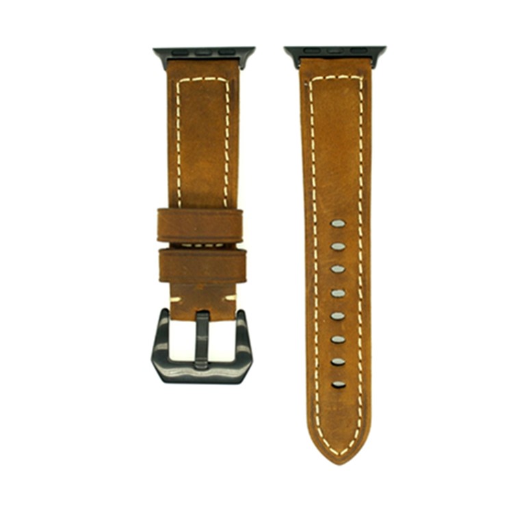 Vintage Genuine Leather Watch Wristband for Apple Watch Series 4 44mm, Series 3 / 2 / 1 42mm - Brown-3
