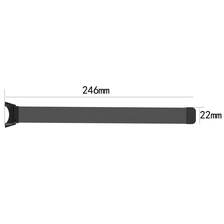 Magnetic Milanese Metal Watch Band for Suunto Core All Black with Installation Tools - Black-4