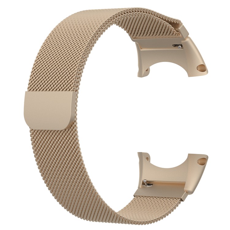 Magnetic Milanese Metal Watch Strap for Suunto Core All Black with Installation Tools - Gold-3