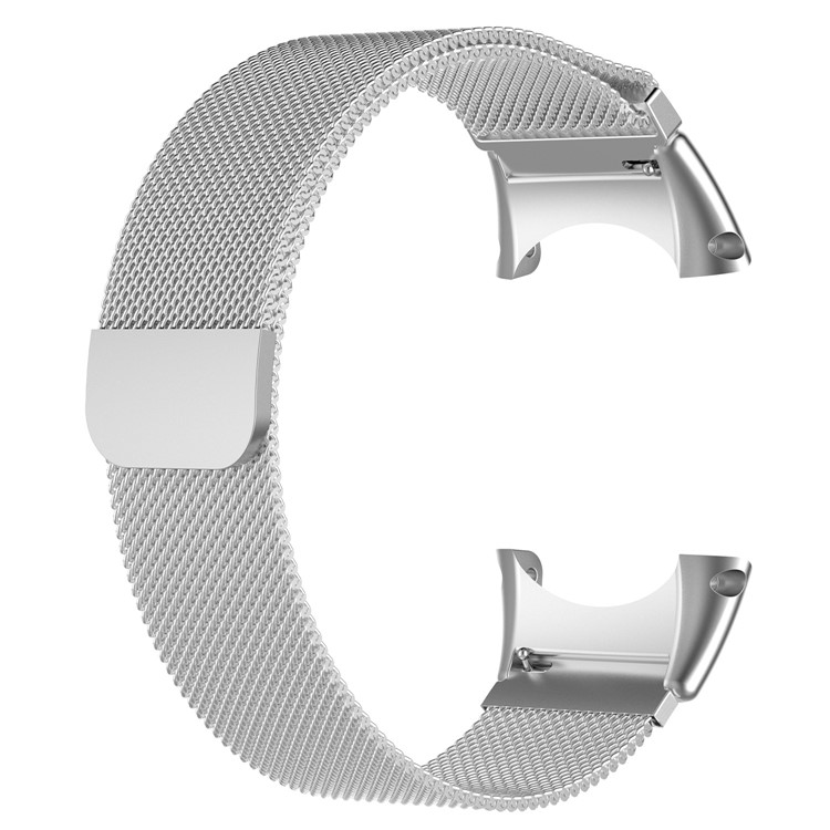 Magnetic Milanese Metal Watchband Strap for Suunto Core All Black with Installation Tools - Silver-3