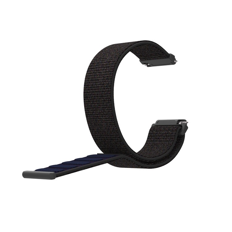 Velcro Closure Nylon Watch Band Replacement for Fitbit Versa - Matte Black-11
