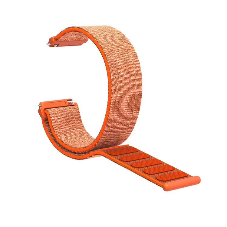 Velcro Closure Nylon Wristwatch Band Replacement for Fitbit Versa - Orange-6