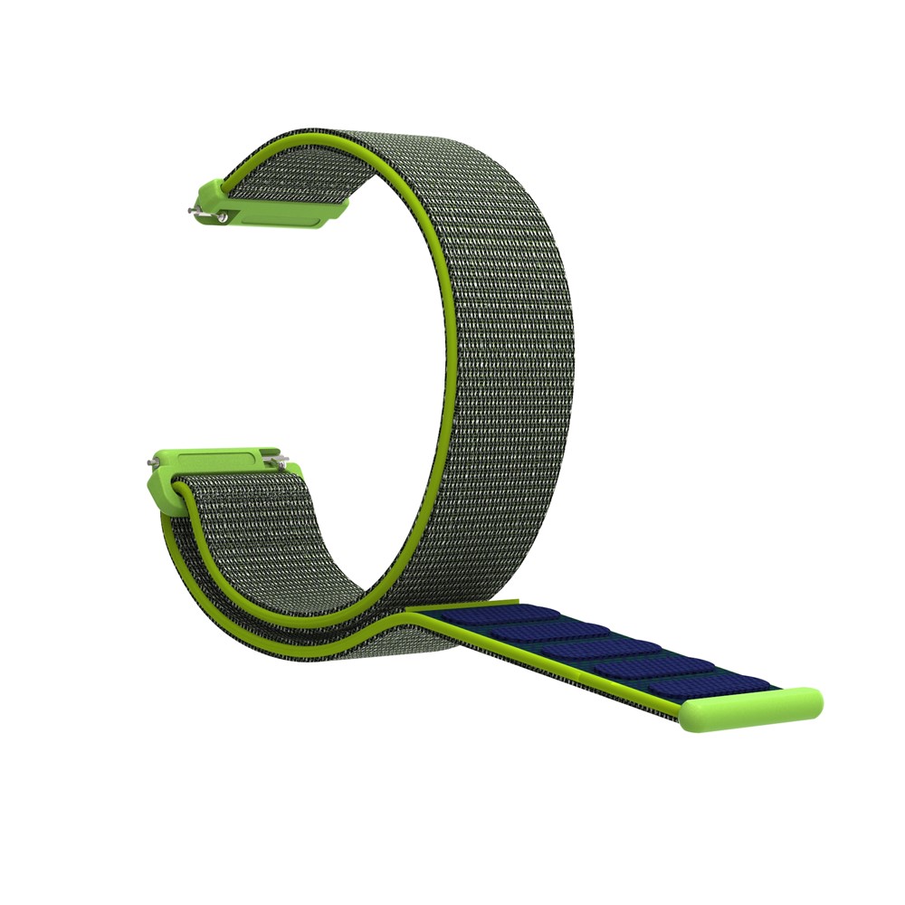 Velcro Closure Nylon Wristwatch Strap Replacement for Fitbit Versa - Yellowgreen-12