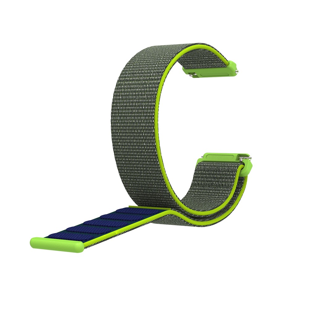 Velcro Closure Nylon Wristwatch Strap Replacement for Fitbit Versa - Yellowgreen-13