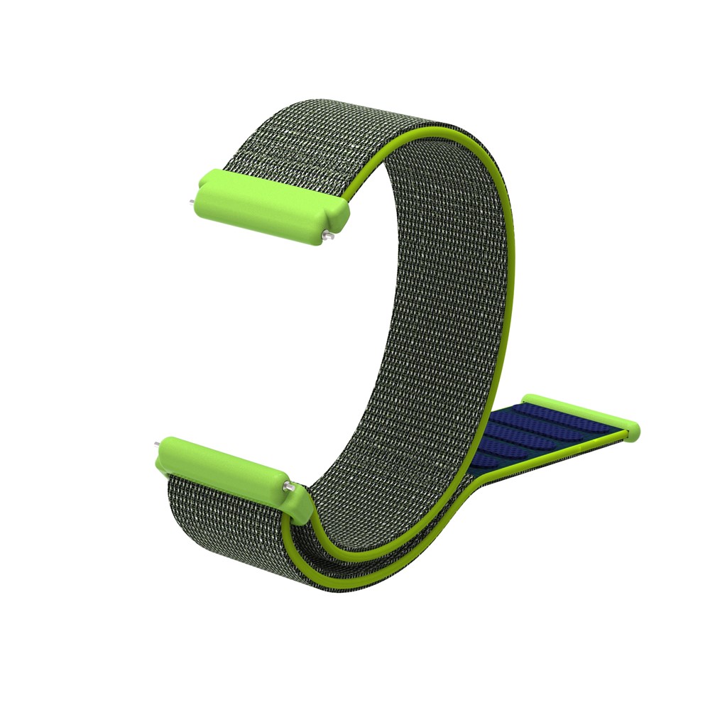 Velcro Closure Nylon Wristwatch Strap Replacement for Fitbit Versa - Yellowgreen-14