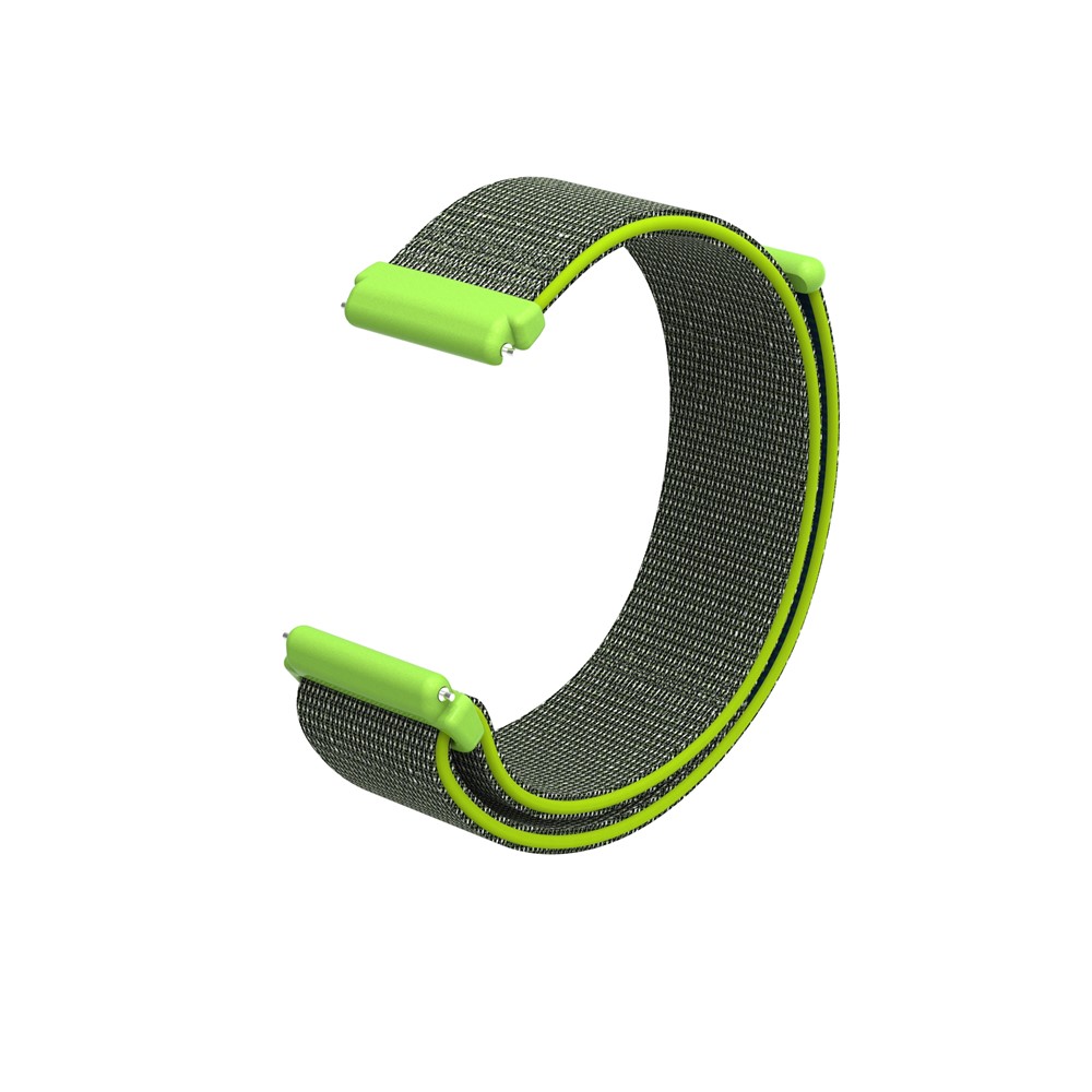 Velcro Closure Nylon Wristwatch Strap Replacement for Fitbit Versa - Yellowgreen-8