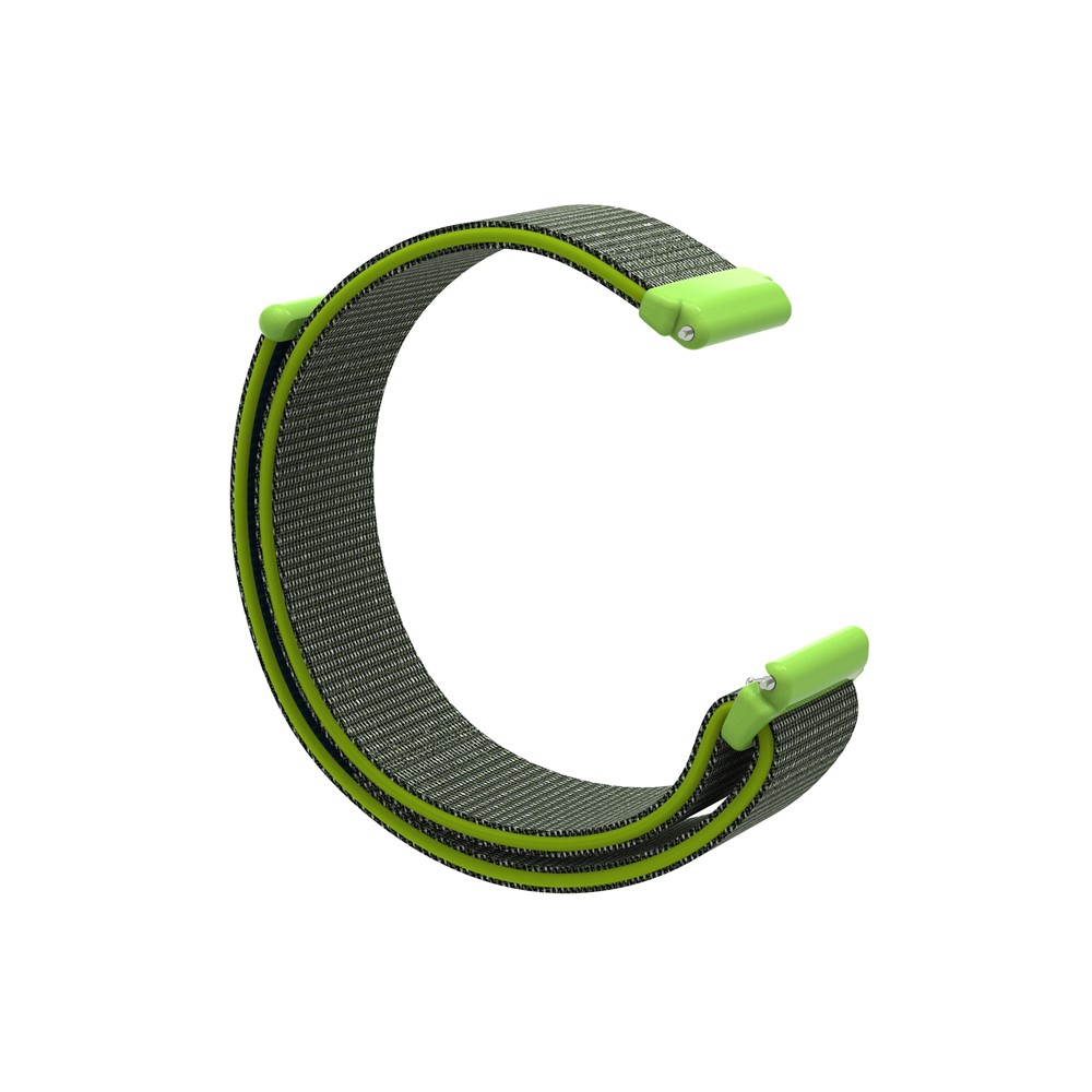 Velcro Closure Nylon Wristwatch Strap Replacement for Fitbit Versa - Yellowgreen-9