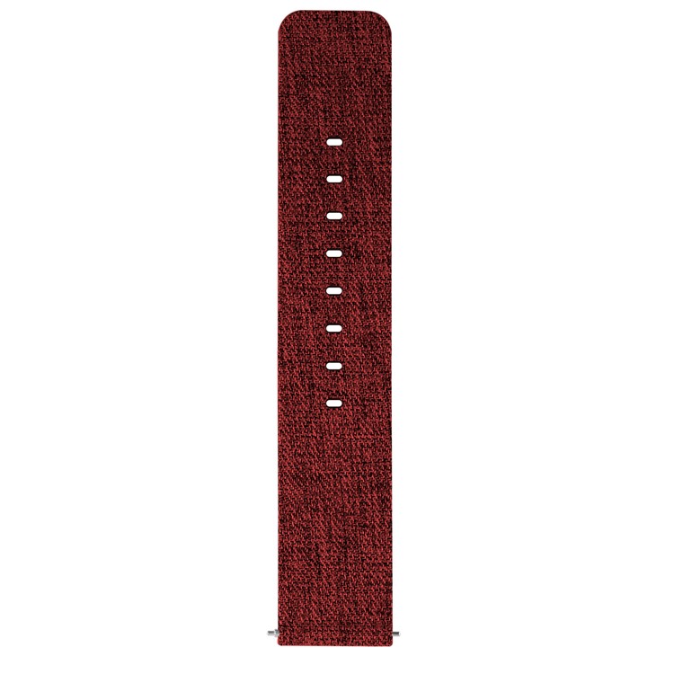 Classic Buckle Canvas Watch Band Replacement with Spring Bar for Fitbit Versa - Red-4