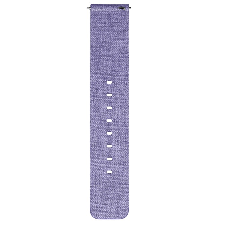 Classic Buckle Canvas Adjustable Watch Band with Spring Bar for Fitbit Versa - Purple-4