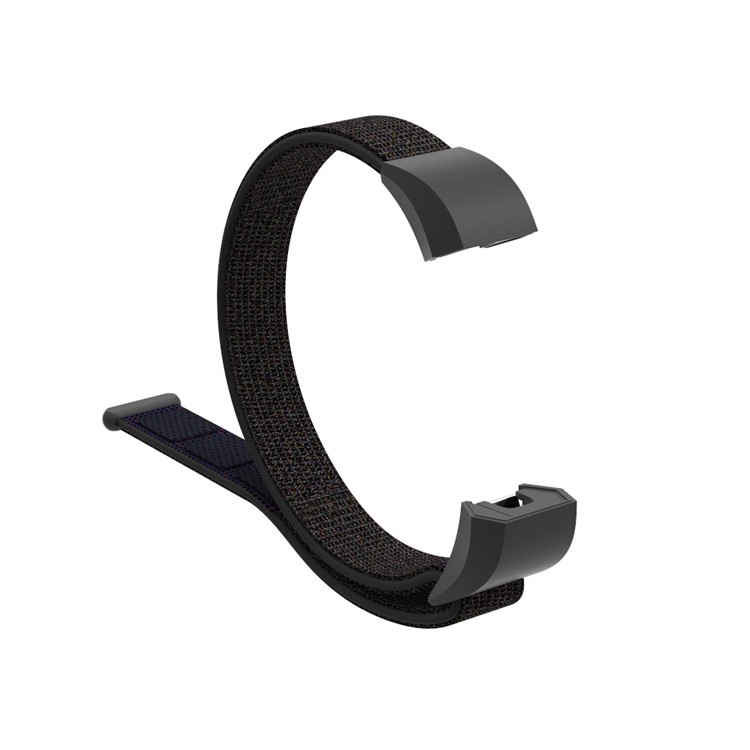 Orologio Di Nylon Chiusura Della Fascia + Connettore Per Fitbit Alta / Alta HR - Nero Opaco-1