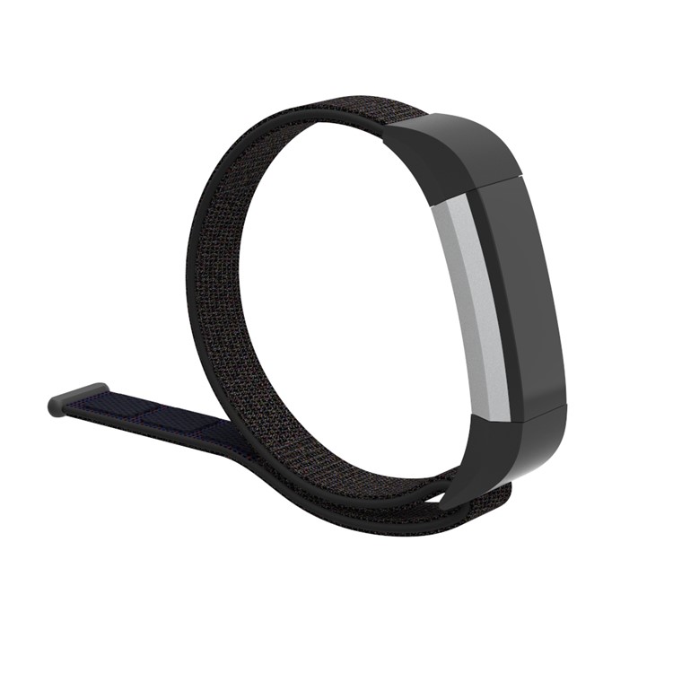 Orologio Di Nylon Chiusura Della Fascia + Connettore Per Fitbit Alta / Alta HR - Nero Opaco-2