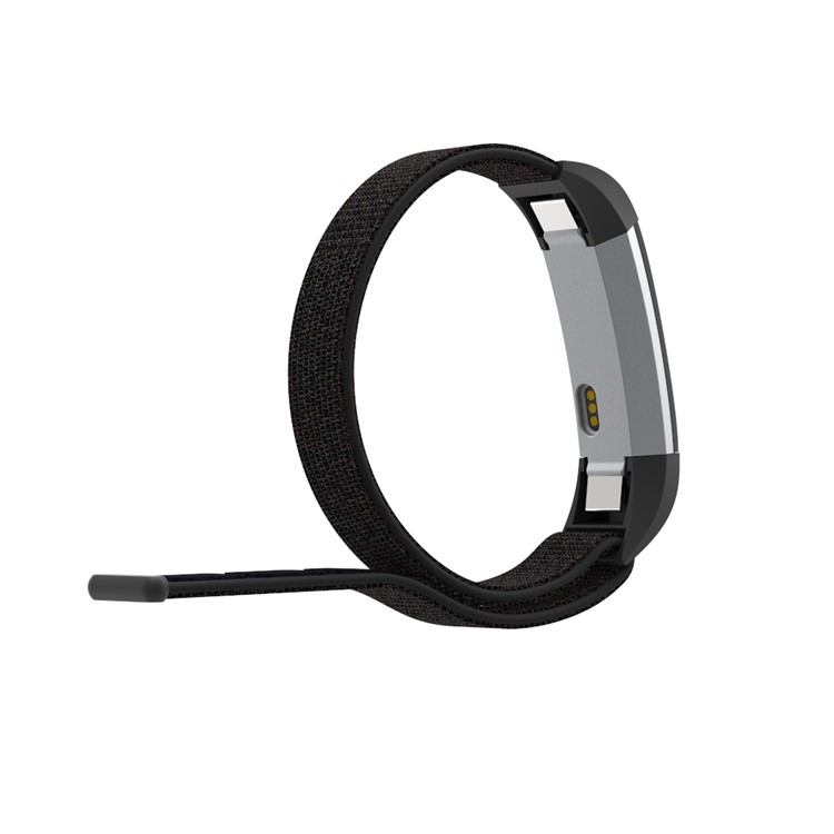 Orologio Di Nylon Chiusura Della Fascia + Connettore Per Fitbit Alta / Alta HR - Nero Opaco-3