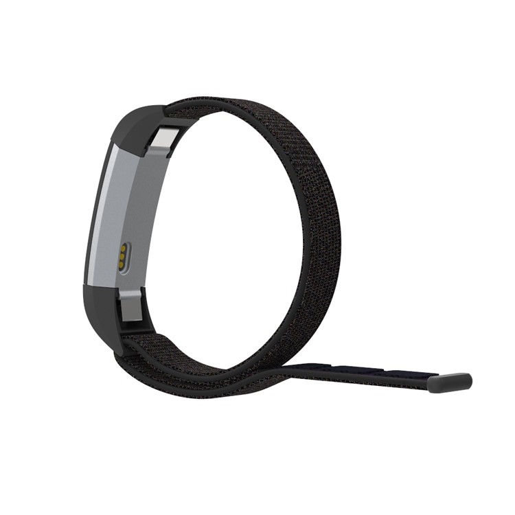 Orologio Di Nylon Chiusura Della Fascia + Connettore Per Fitbit Alta / Alta HR - Nero Opaco-4
