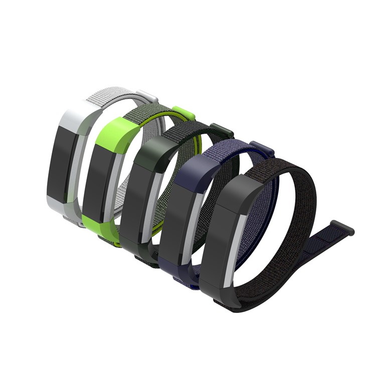 Orologio Di Nylon Chiusura Della Fascia + Connettore Per Fitbit Alta / Alta HR - Nero Opaco-8