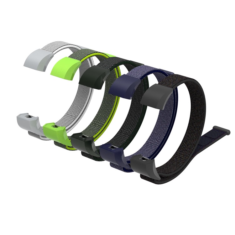 Orologio Di Nylon Chiusura Della Fascia + Connettore Per Fitbit Alta / Alta HR - Nero Opaco-9