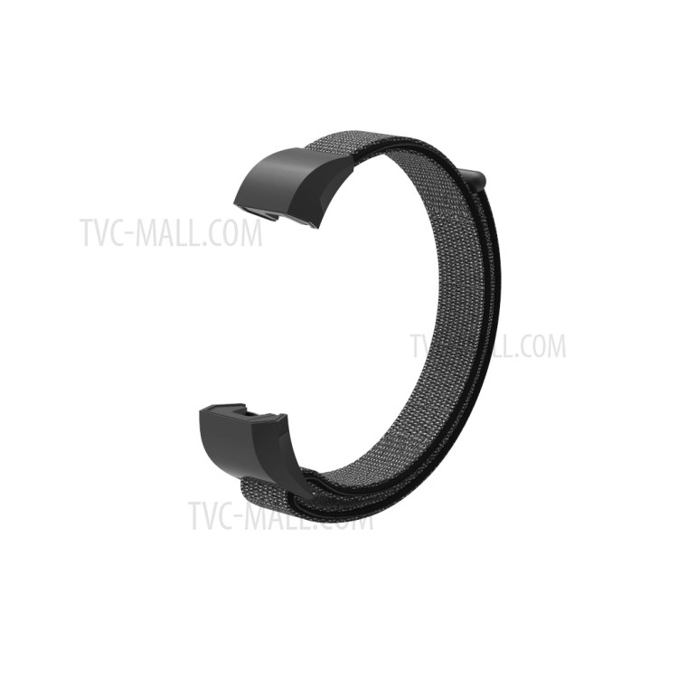 Velcro Closure Flexible Nylon Watch Band + Connector for Fitbit Alta - Midnight Blue-7