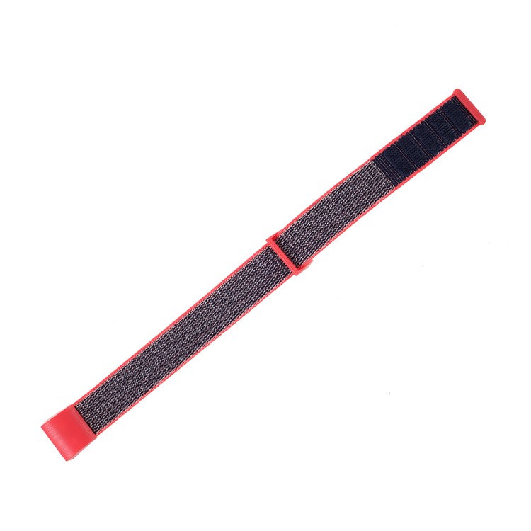 Velcro Closure Flexible Nylon Wrist Watch Strap + Connector for Fitbit Charge 2 - Rose-3