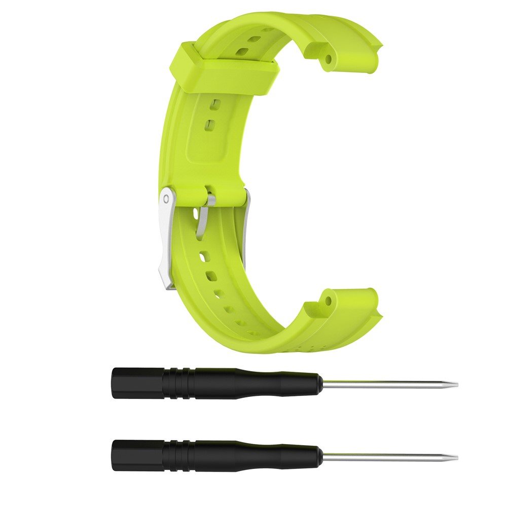 Women Soft Silicone Watch Strap with Installation Tools for Garmin Forerunner 25 - Green-2