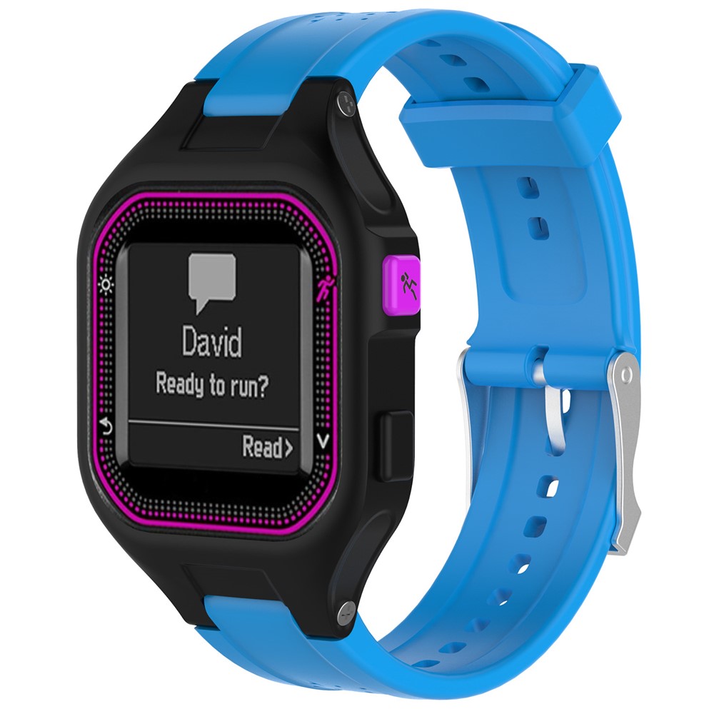 Women Silicone Watch Band Strap with Installation Tools for Garmin Forerunner 25 - Blue-2