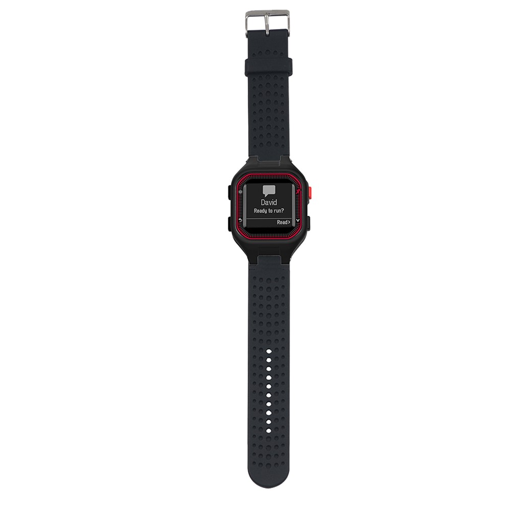 Men Silicone Watch Sport Strap with Installation Tools for Garmin Forerunner 25 - Black-3