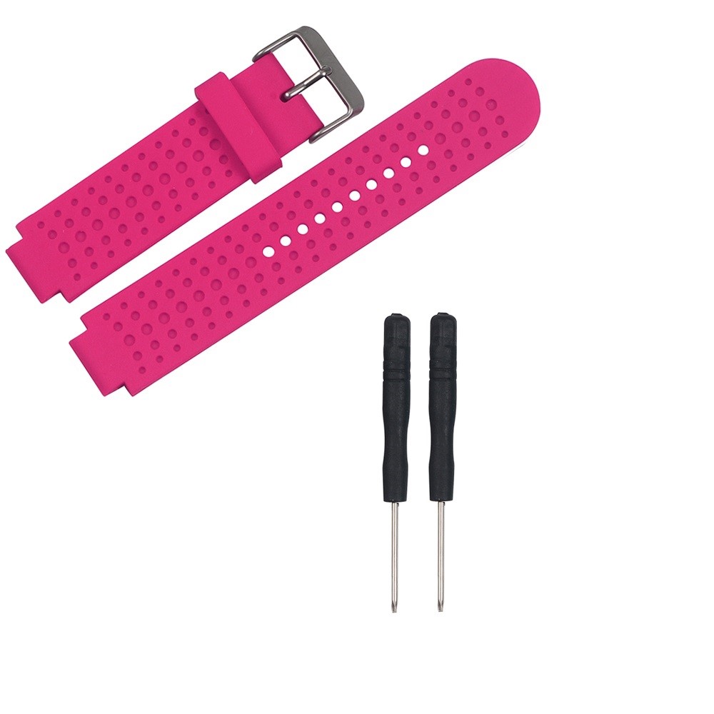 Men Silicone Watchband with Installation Tools for Garmin Forerunner 25 - Rose-1