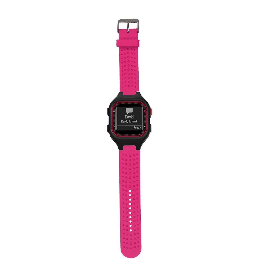 Men Silicone Watchband with Installation Tools for Garmin Forerunner 25 - Rose-3