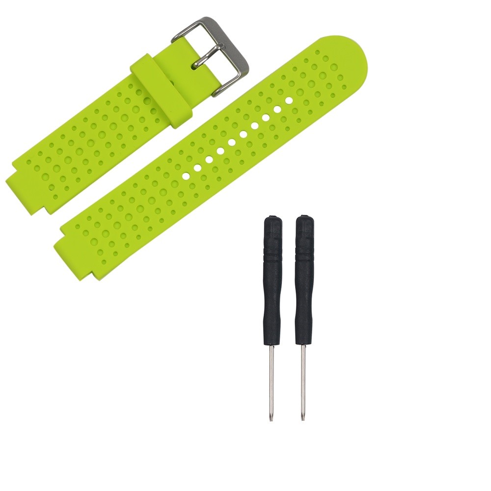 Men Silicone Watch Sports Band Strap with Installation Tools for Garmin Forerunner 25 - Green-1