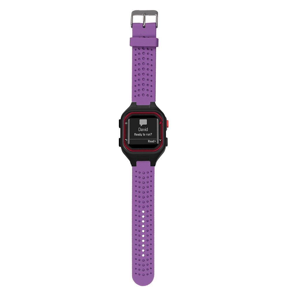 Soft Men Silicone Watch Sport Strap with Installation Tools for Garmin Forerunner 25 - Purple-3