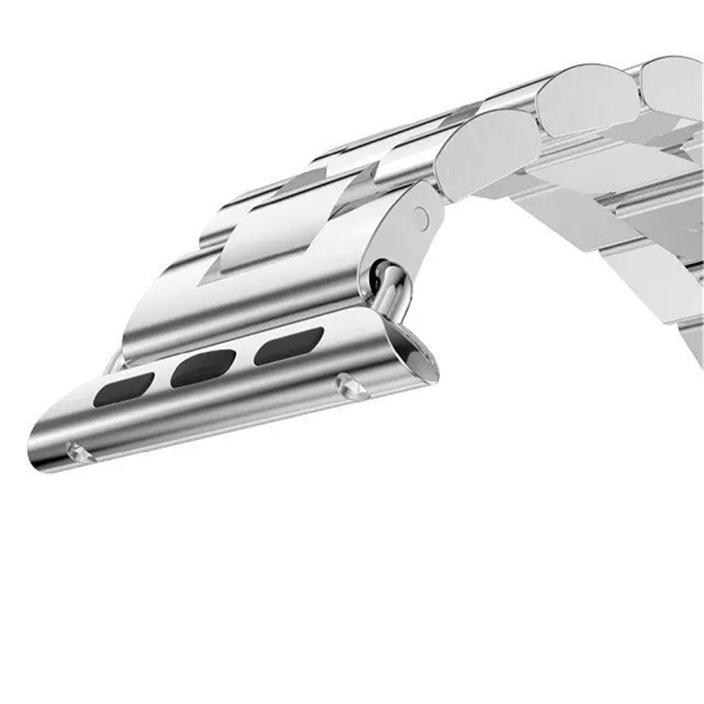 Bande De Montre En Acier Inoxydable De Trois Perles De Luxe Pour Apple Montre Série 3/2/1 42mm - Argent-3