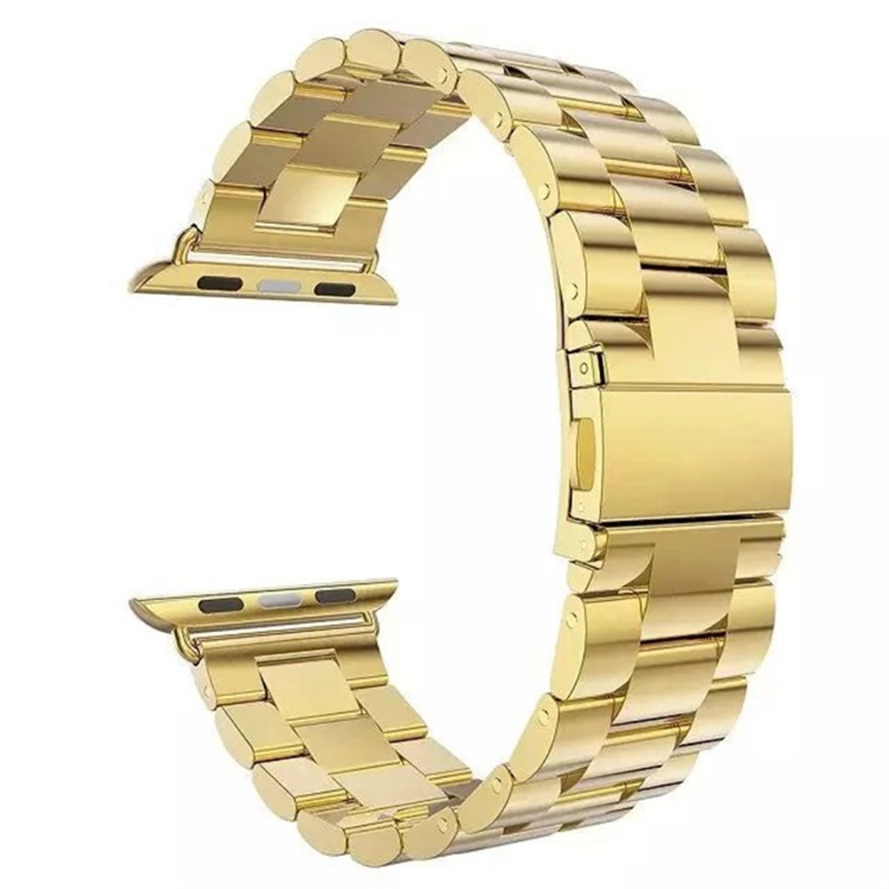 Luxury Three Beads Stainless Steel Watch Band Replacement Part for Apple Watch Series 4 44mm, Series 3 / 2 / 1 42mm - Gold-2