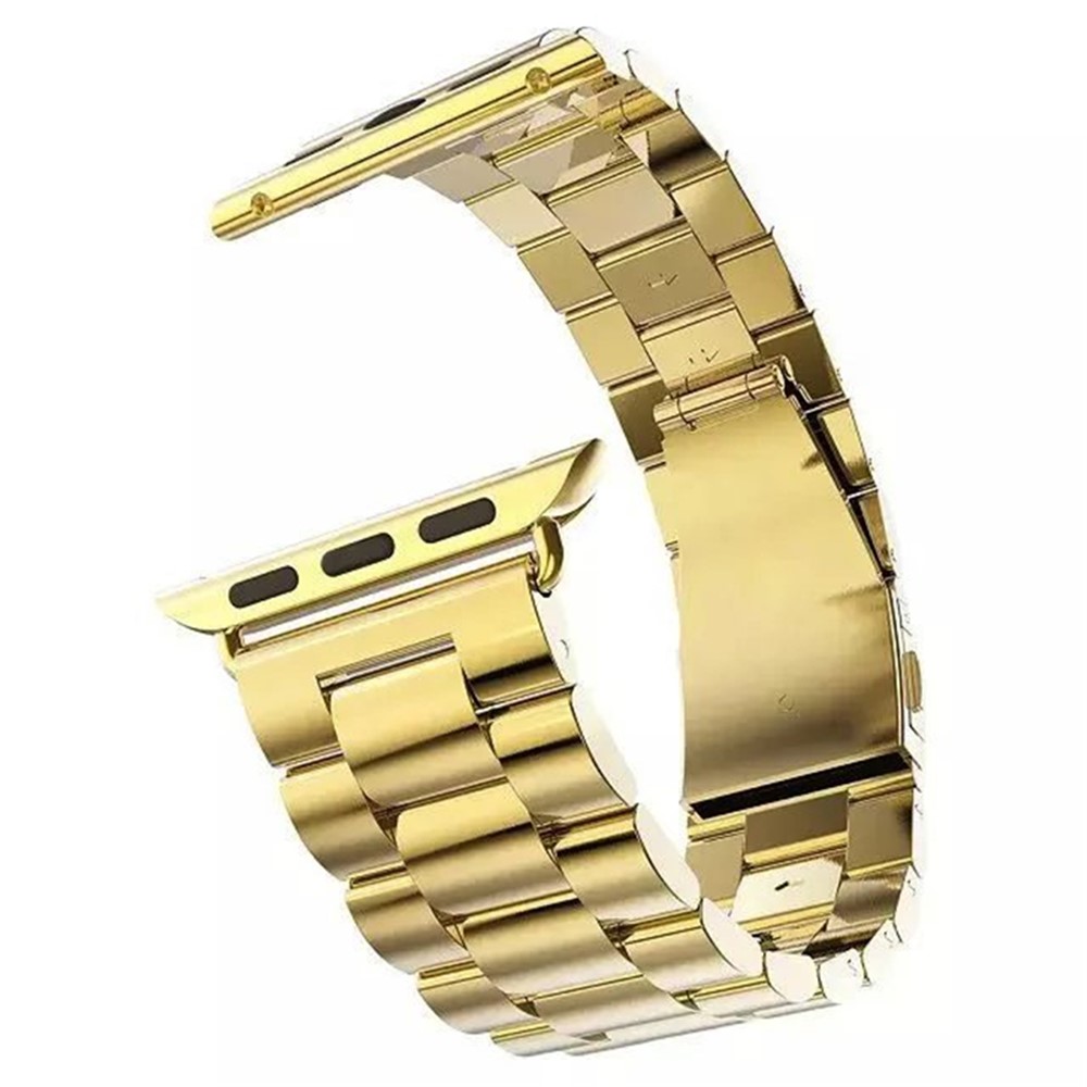 Luxury Three Beads Stainless Steel Watch Band Replacement Part for Apple Watch Series 4 44mm, Series 3 / 2 / 1 42mm - Gold-3