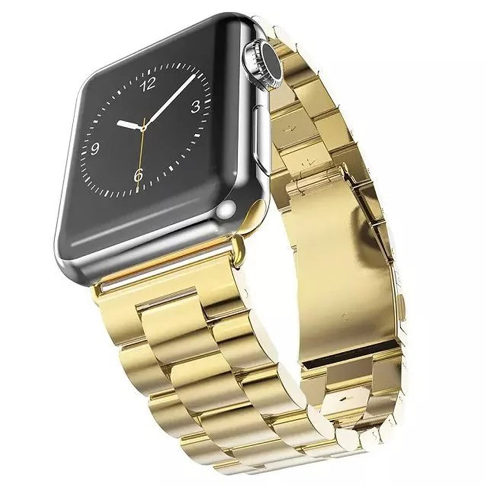 Luxury Three Beads Stainless Steel Watch Band Replacement Part for Apple Watch Series 4 44mm, Series 3 / 2 / 1 42mm - Gold-4