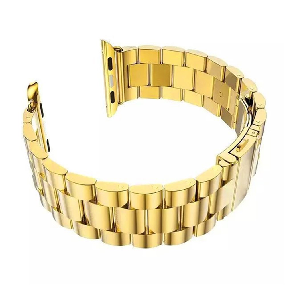 Luxury Three Beads Stainless Steel Watch Band Replacement Part for Apple Watch Series 4 44mm, Series 3 / 2 / 1 42mm - Gold-6
