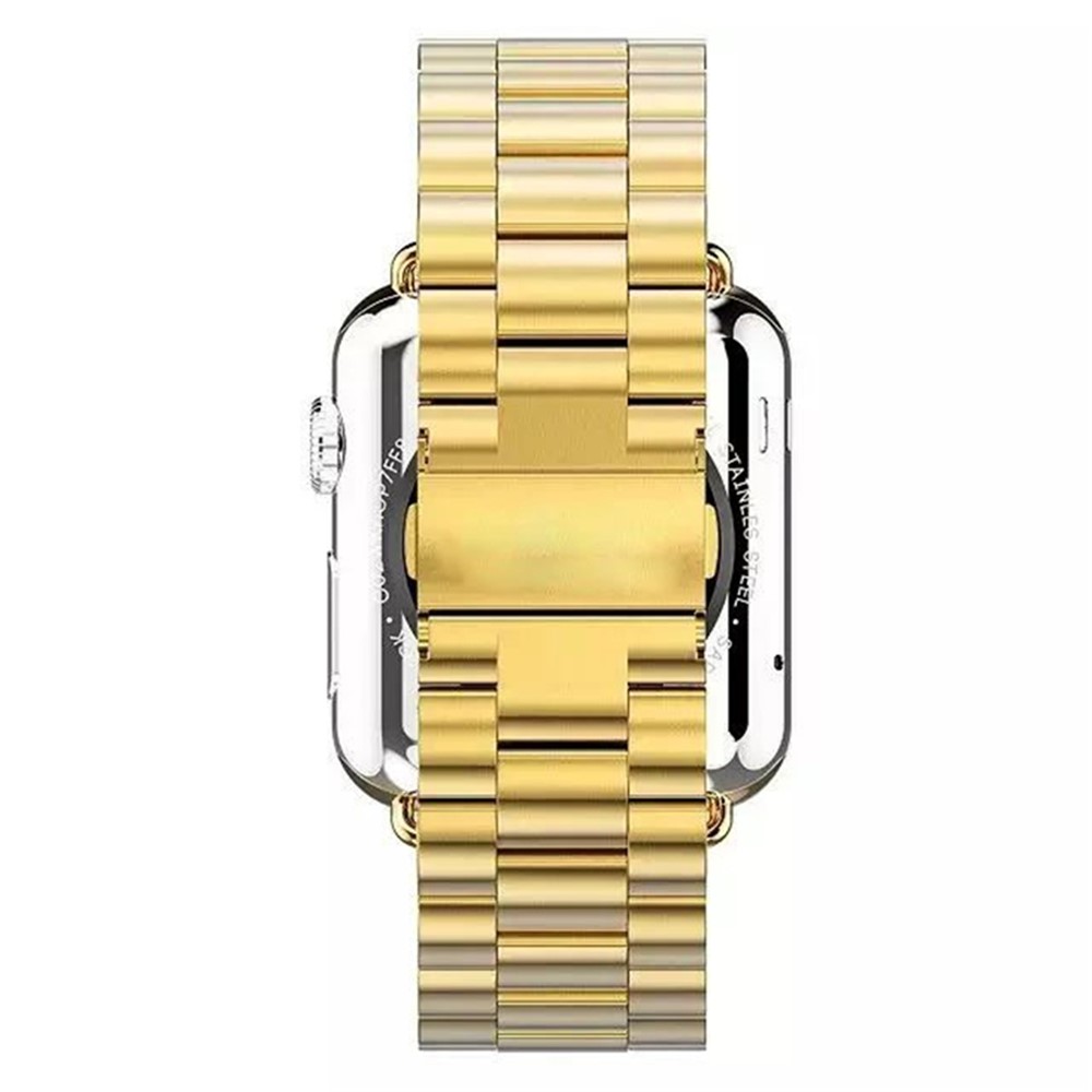 Luxury Three Beads Stainless Steel Watch Band Replacement Part for Apple Watch Series 4 44mm, Series 3 / 2 / 1 42mm - Gold-7