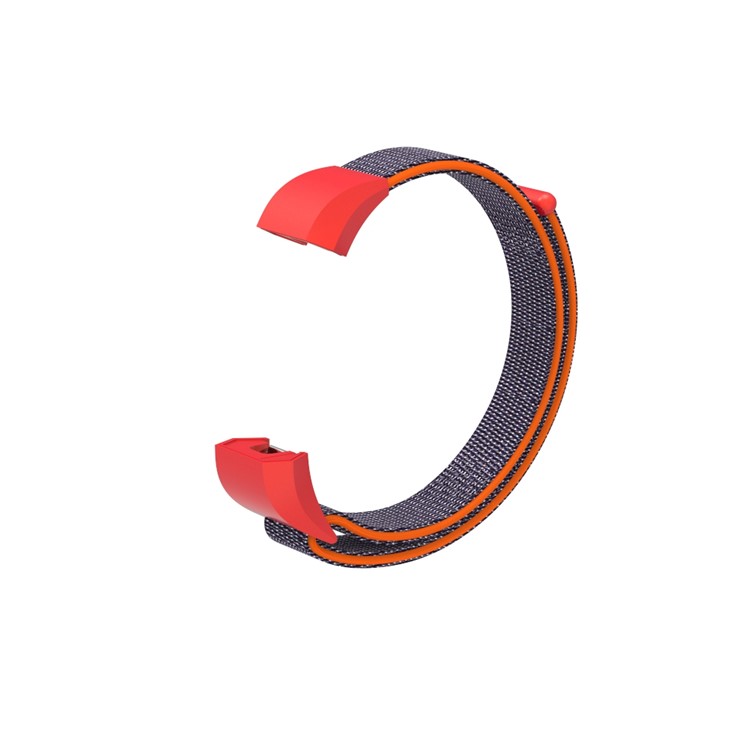 18cm Adjustable Velcro Closure Nylon Watch Band Replacement for Fitbit Ace - Orange / Blue-7