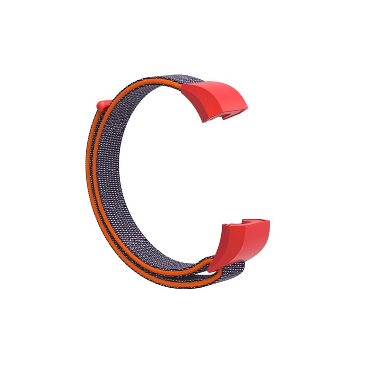 18cm Adjustable Velcro Closure Nylon Watch Band Replacement for Fitbit Ace - Orange / Blue-8