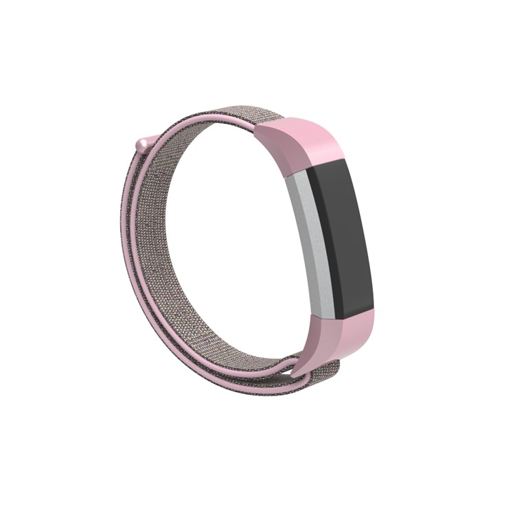 18cm Adjustable Velcro Closure Nylon Wristwatch Strap for Fitbit Ace - Pink-2