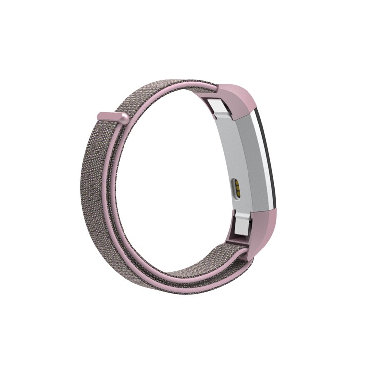 18cm Adjustable Velcro Closure Nylon Wristwatch Strap for Fitbit Ace - Pink-3