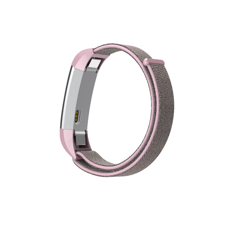 18cm Adjustable Velcro Closure Nylon Wristwatch Strap for Fitbit Ace - Pink-4