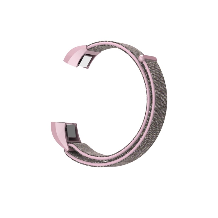 18cm Adjustable Velcro Closure Nylon Wristwatch Strap for Fitbit Ace - Pink-5