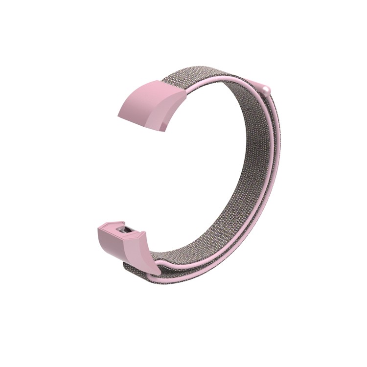 18cm Adjustable Velcro Closure Nylon Wristwatch Strap for Fitbit Ace - Pink-6