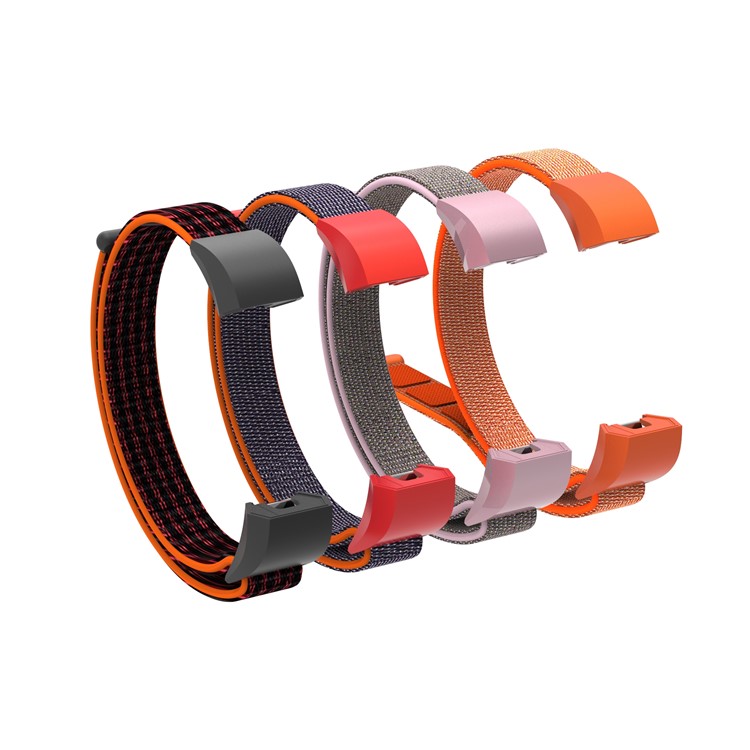 18cm Adjustable Velcro Closure Nylon Wristwatch Strap for Fitbit Ace - Pink-9